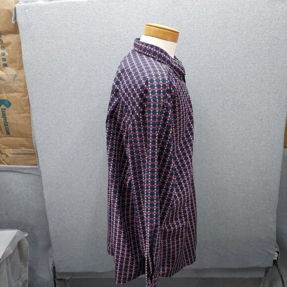 Kirkland Signature Men’s Medium Longsleeve Button Up Size 20 37/8 Geometric Tall - Picture 3 of 5
